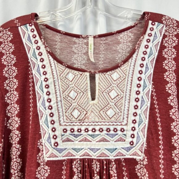 Lime n Chili Women’s Embroidered Top 3/4 Sleeve Multicolor Size Large - Picture 3 of 7